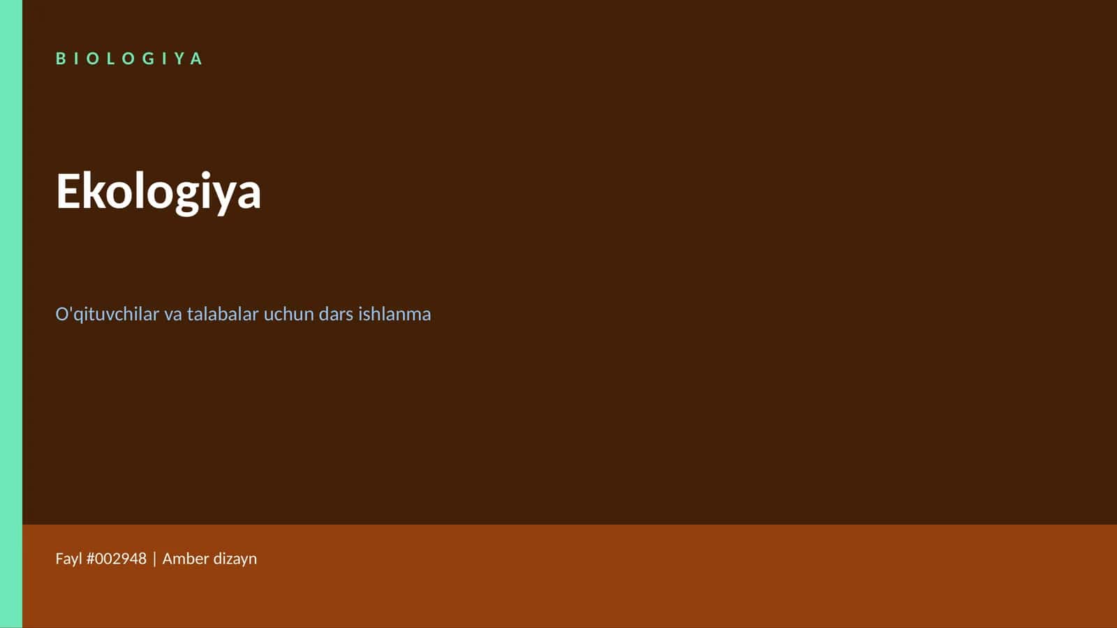 O'qituvchilar va talabalar uchun dars ishlanma