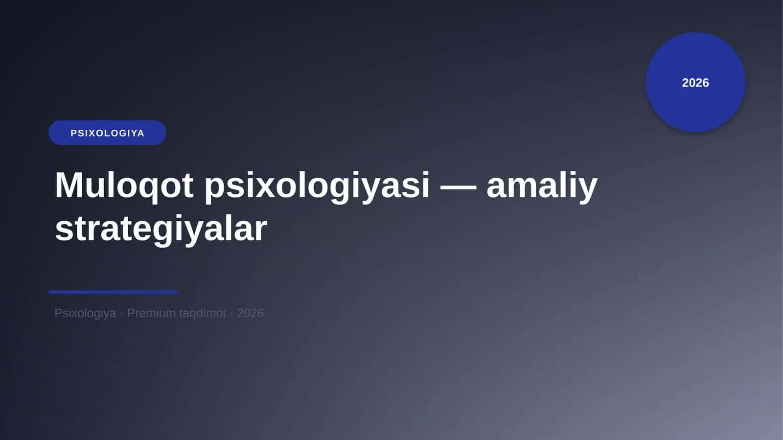 Muloqot psixologiyasi — amaliy strategiyalar