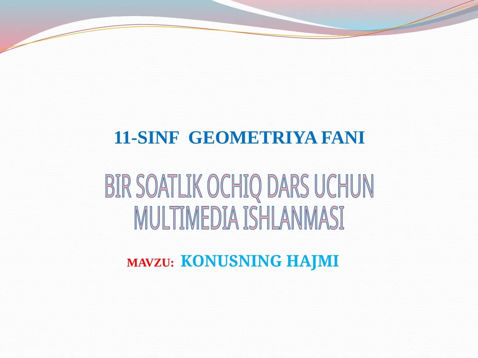 11-SINF GEOMETRIYA FANI