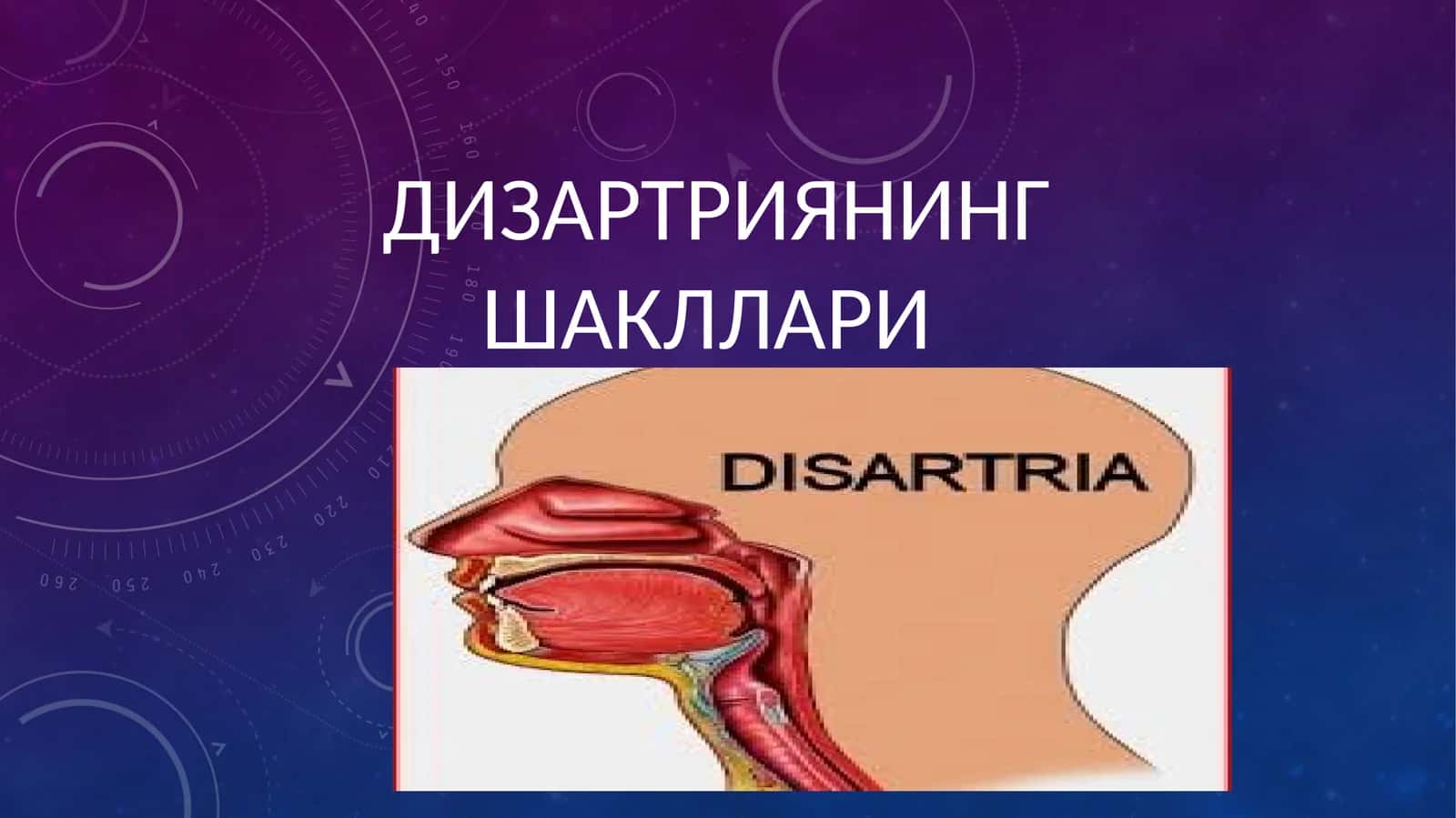 Дизартриянинг шакллари