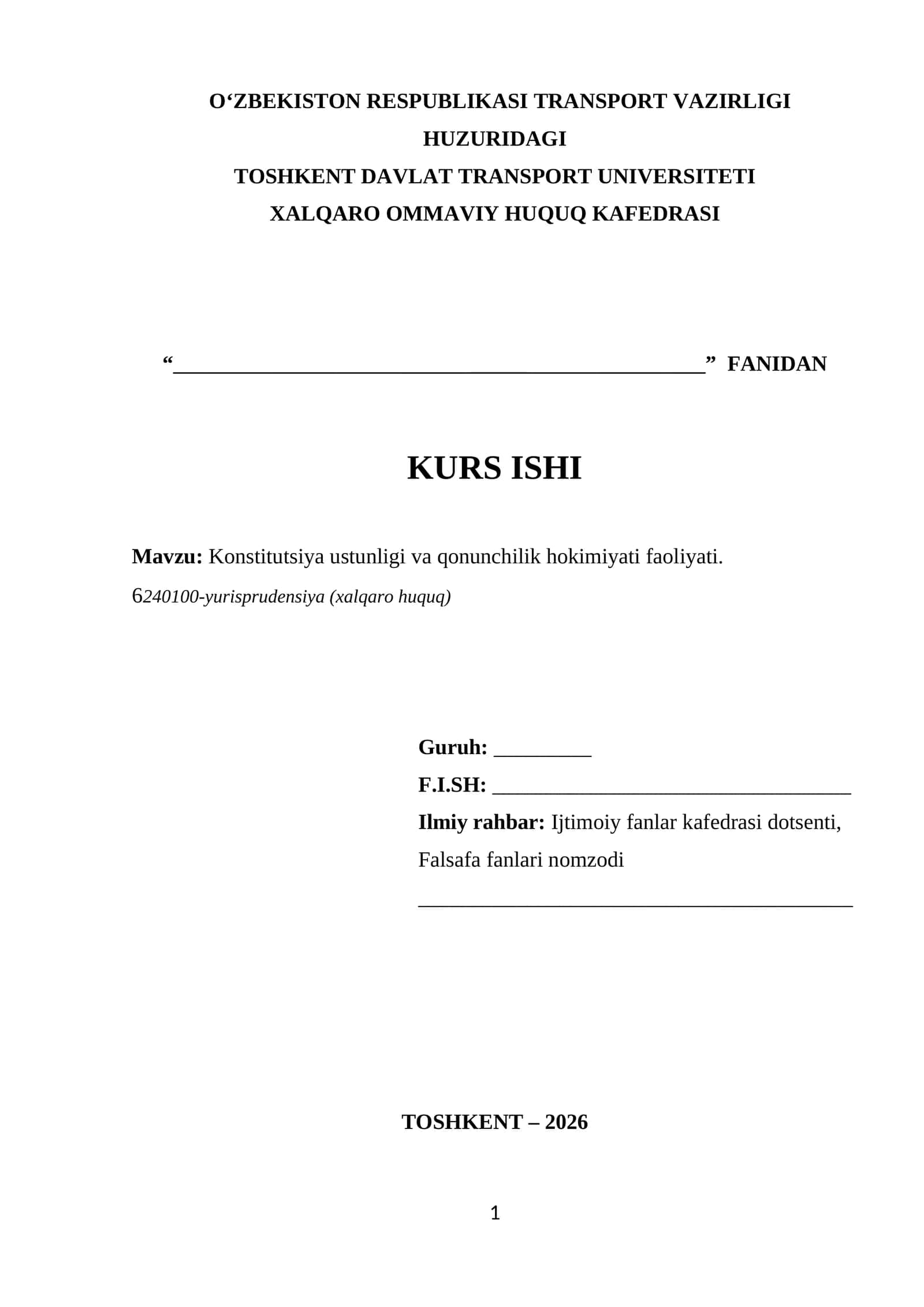 KURS ISHI