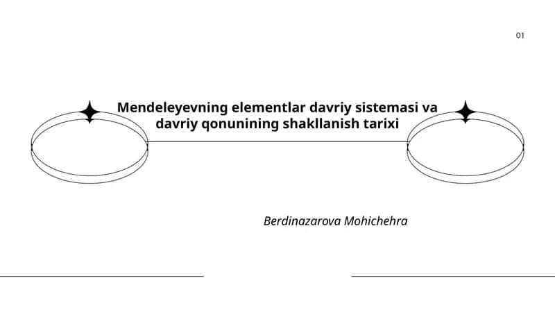 Mendeleyevning elementlar davriy sistemasi va davriy qonunining shakllanish tarixi