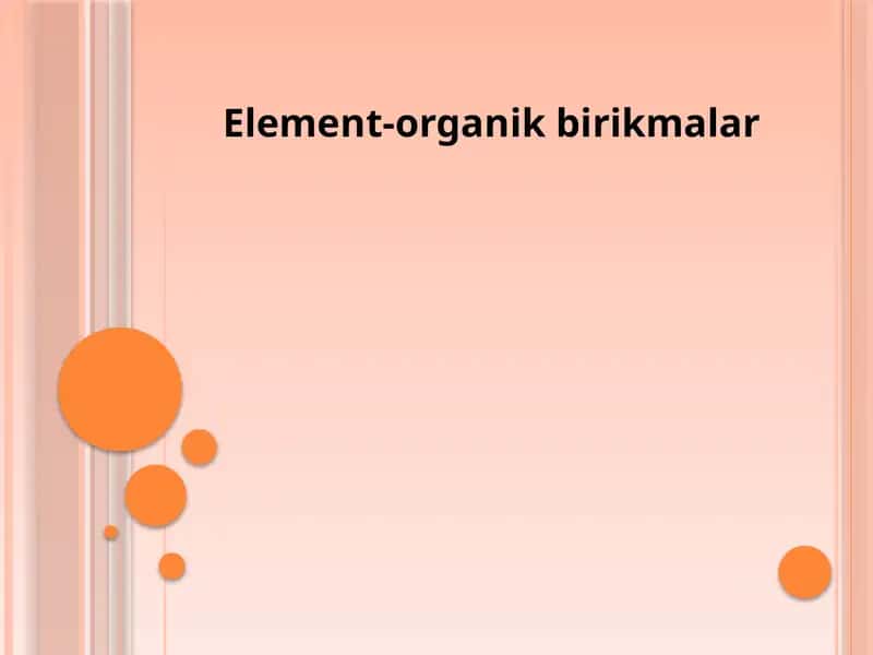 Element-organik birikmalar