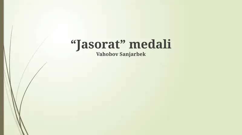 “Jasorat” medali