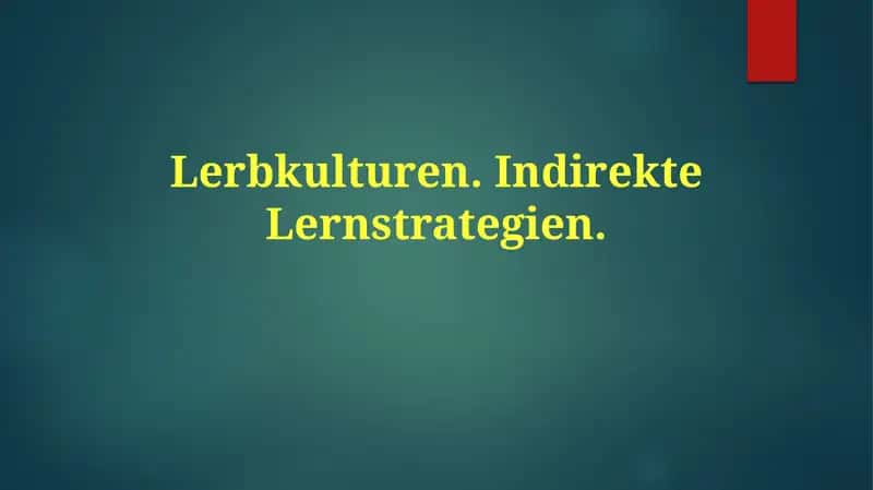 Indirektes Lernen
