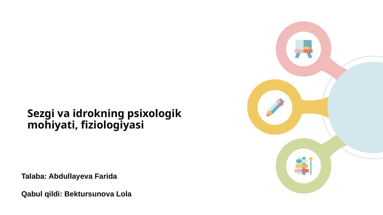 Sezgi va idrokning psixologik mohiyati, fiziologiyasi