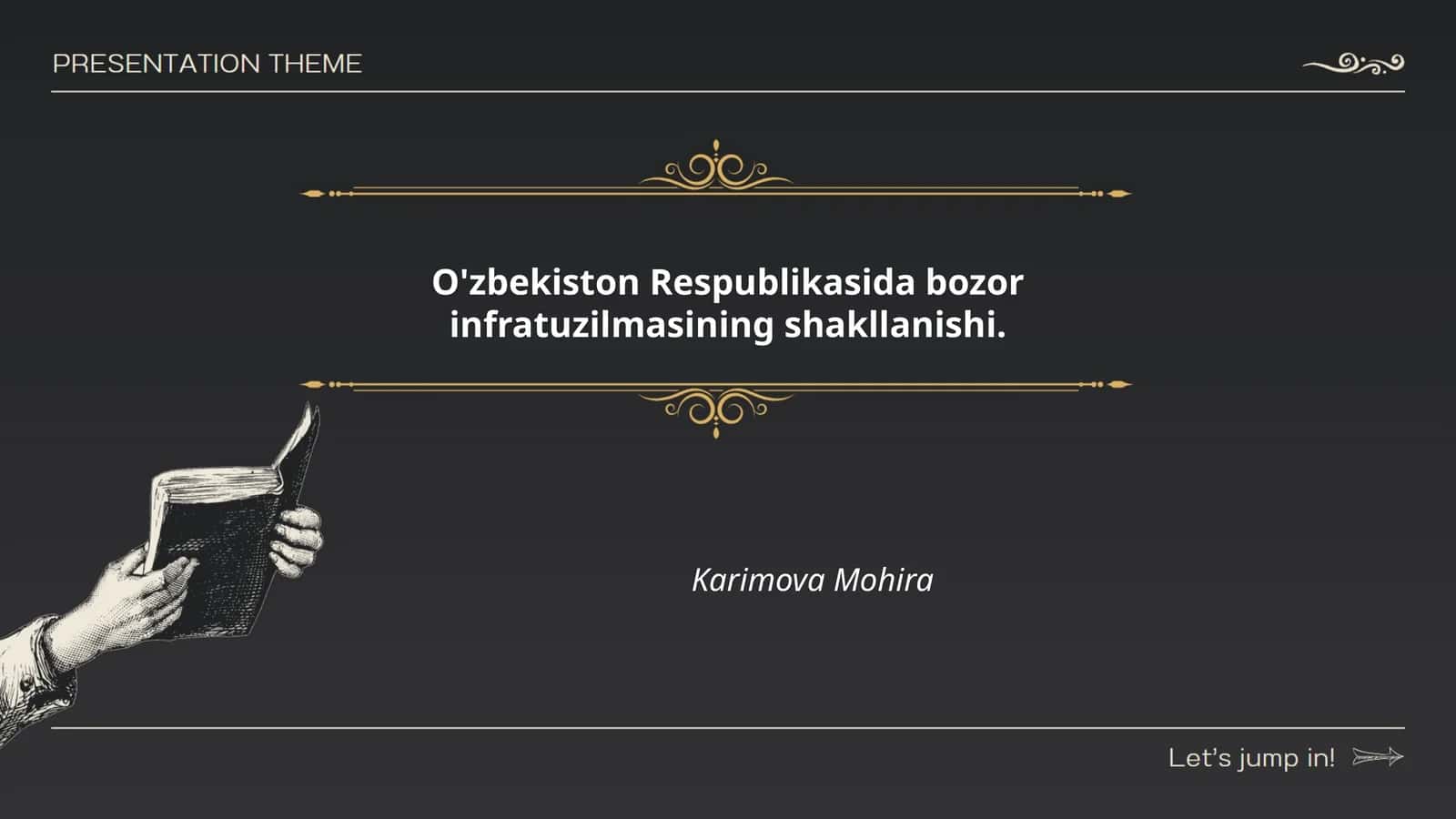 O'zbekiston Respublikasida bozor infratuzilmasining shakllanishi. Karimova Mohira