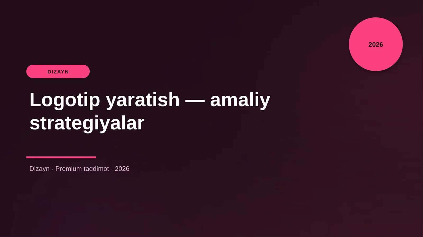 Logotip yaratish — amaliy strategiyalar