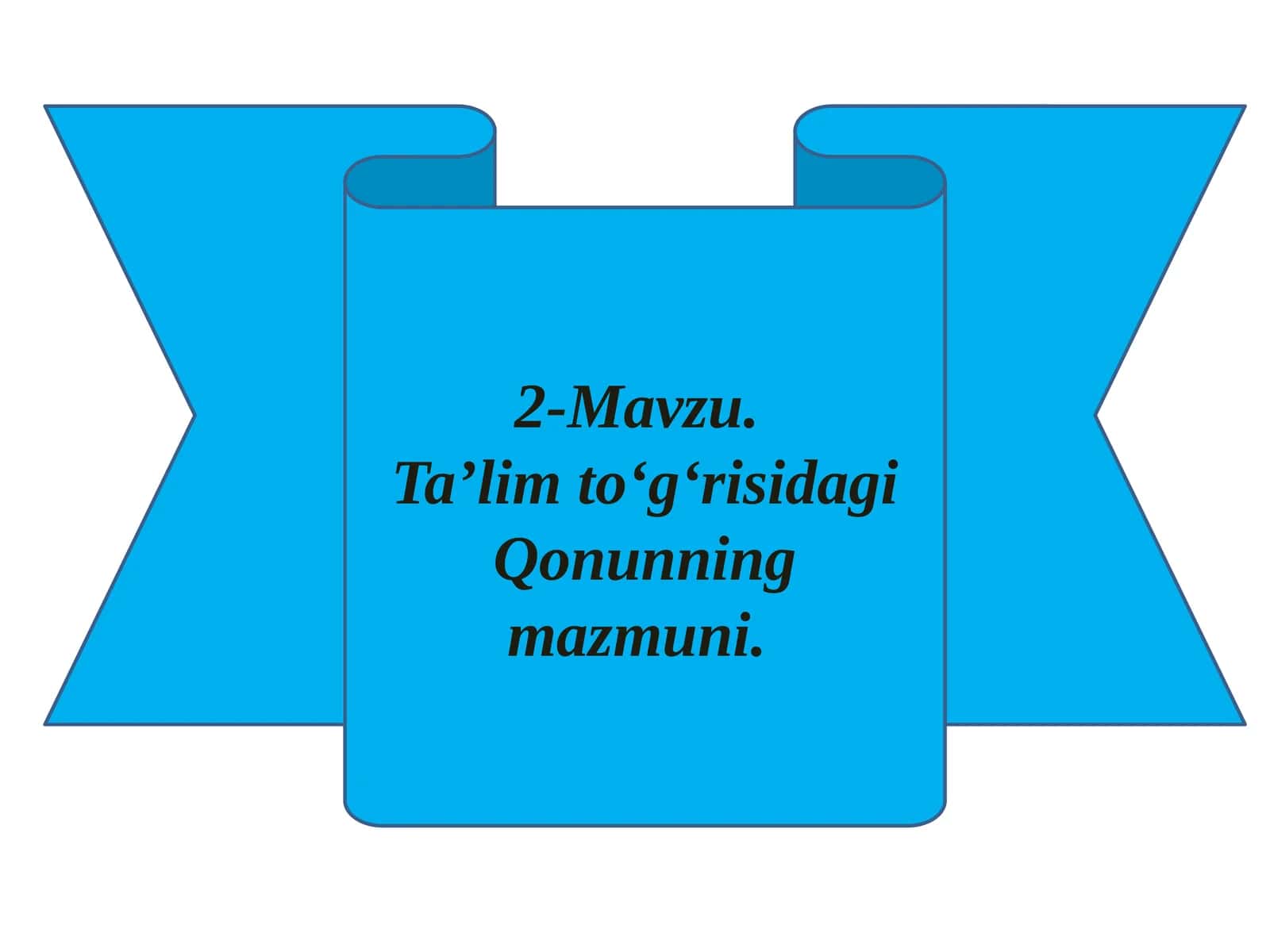 Ta’lim to‘g‘risidagi Qonunning mazmuni