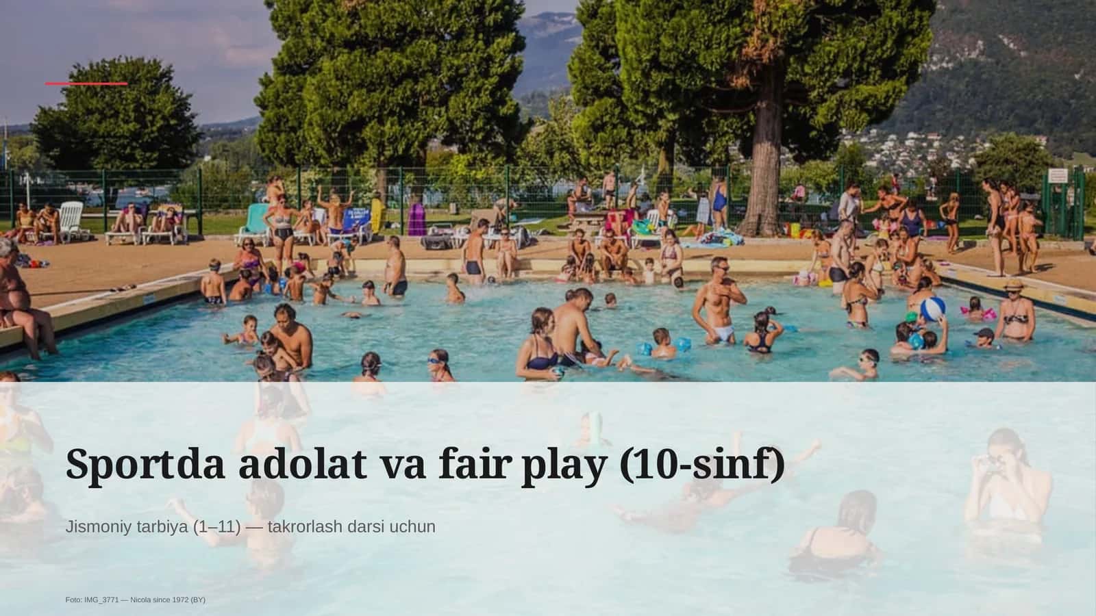 Sportda adolat va fair play (10-sinf)