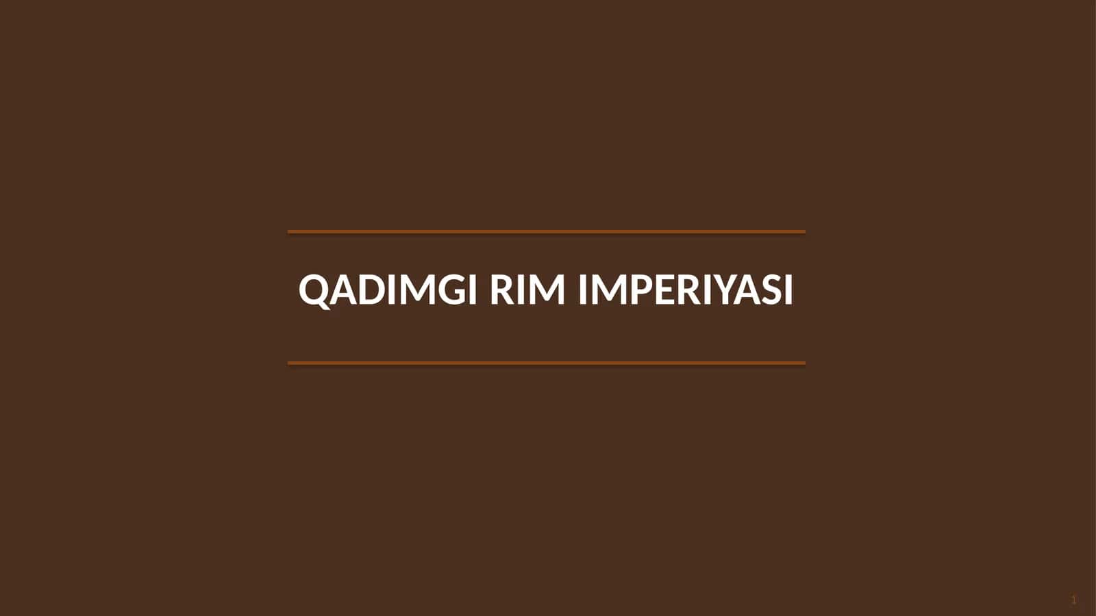 QADIMGI RIM IMPERIYASI