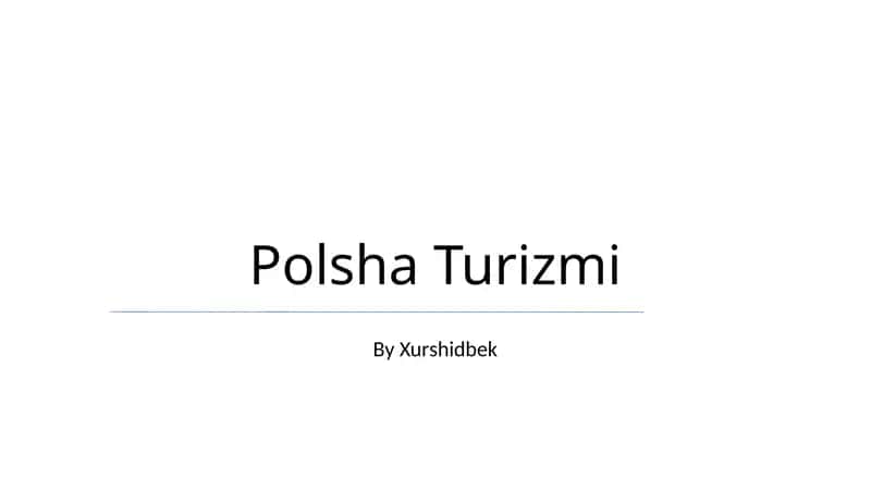 Polsha Turizmi