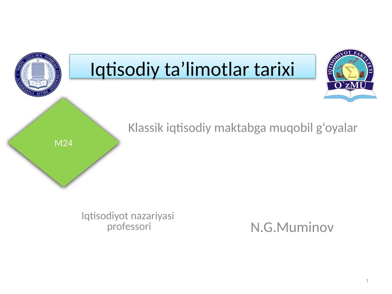 Iqtisodiy ta'limotlar tarixi