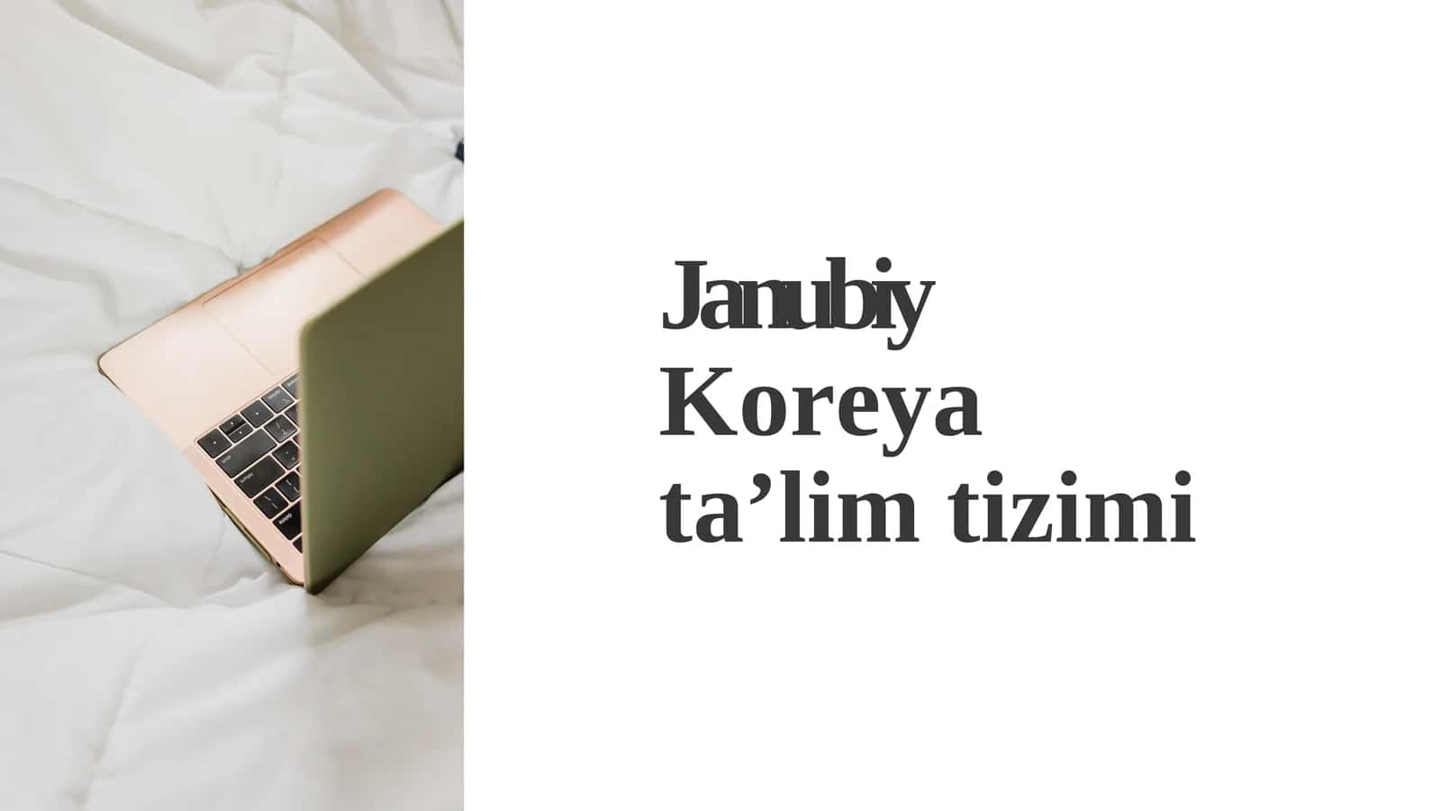 Janubiy Koreya ta’lim tizimi