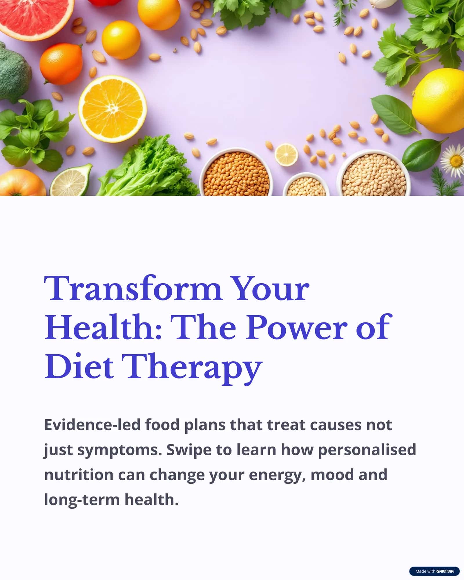 Diet Therapy: Personalised Nutrition
