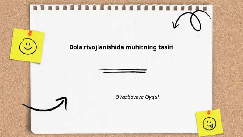 Bola rivojlanishida muhitning tasiri