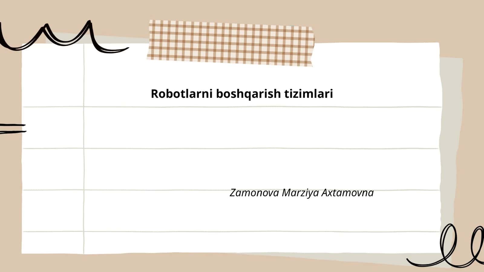 Robot boshqaruv algoritmlari