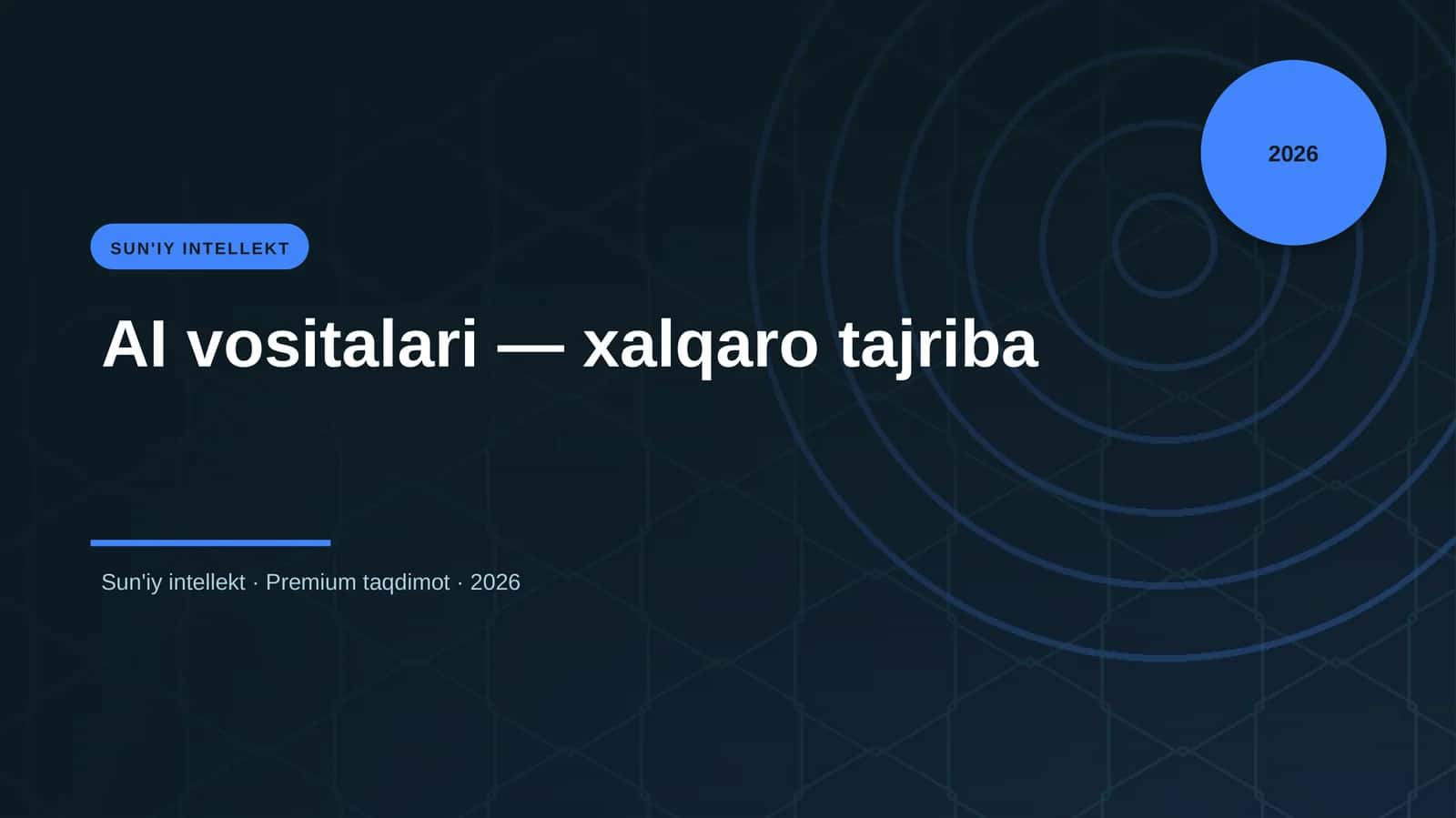 AI vositalari — xalqaro tajriba