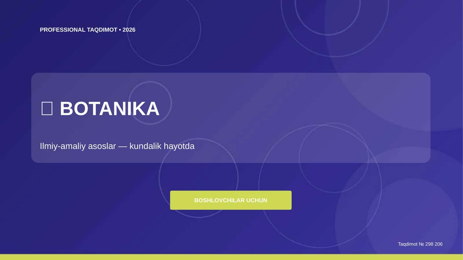Botanika: ilmiy-amaliy asoslar (kundalik hayotda)