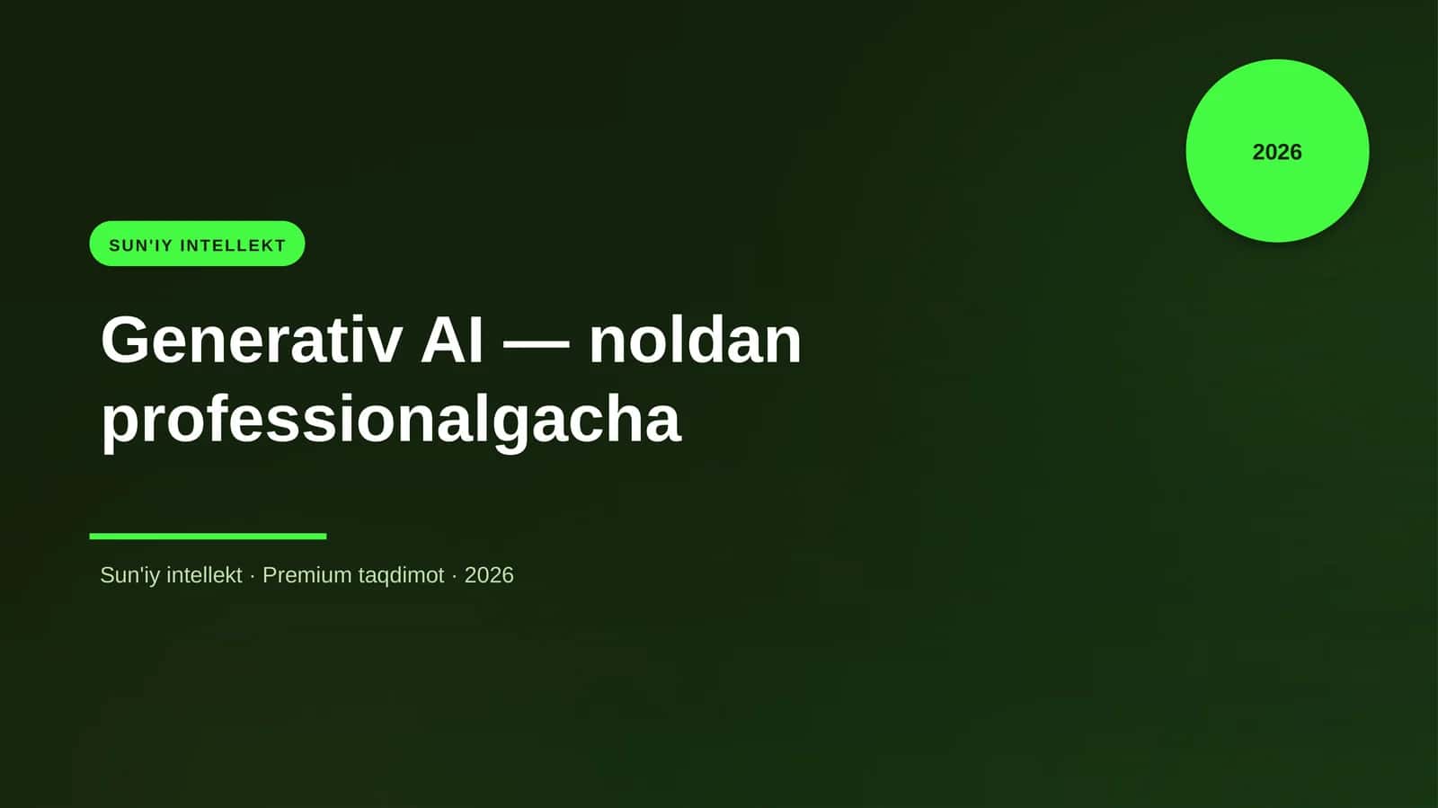 Generativ AI — noldan professionalgacha