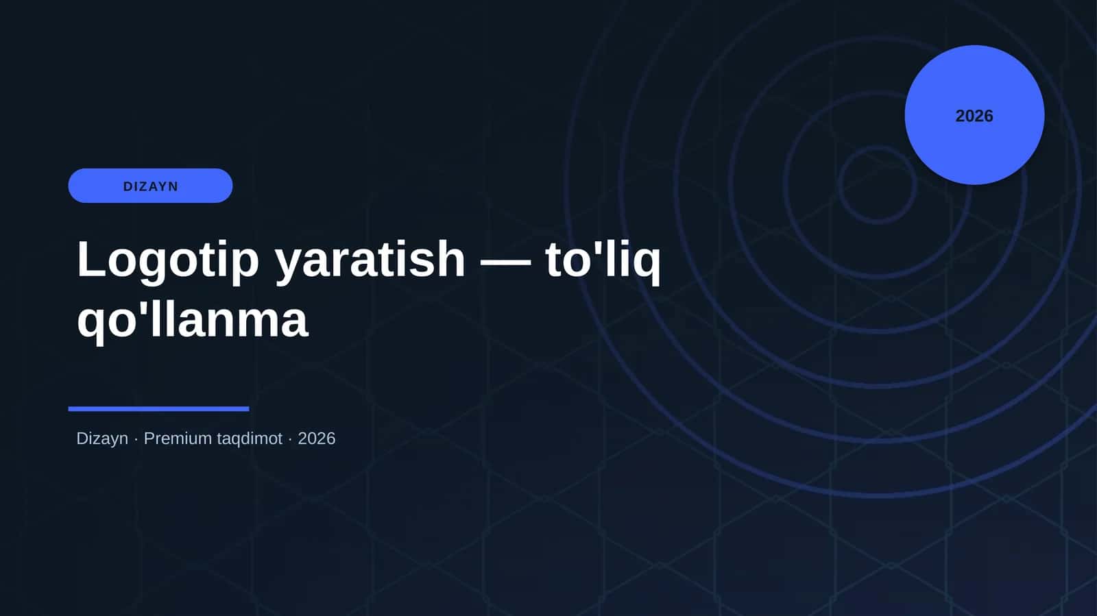 Logotip yaratish — to'liq qo'llanma