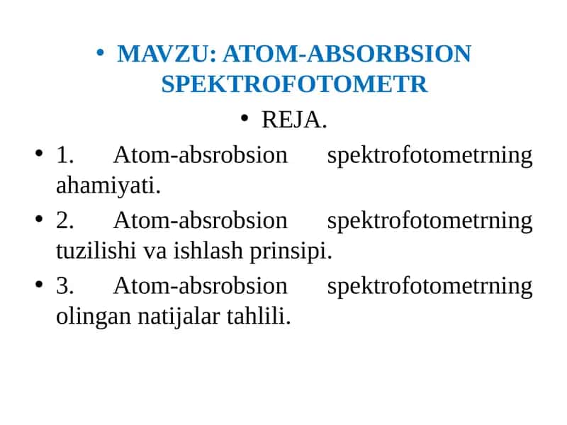 ATOM-ABSORBSION SPEKTROFOTOMETR