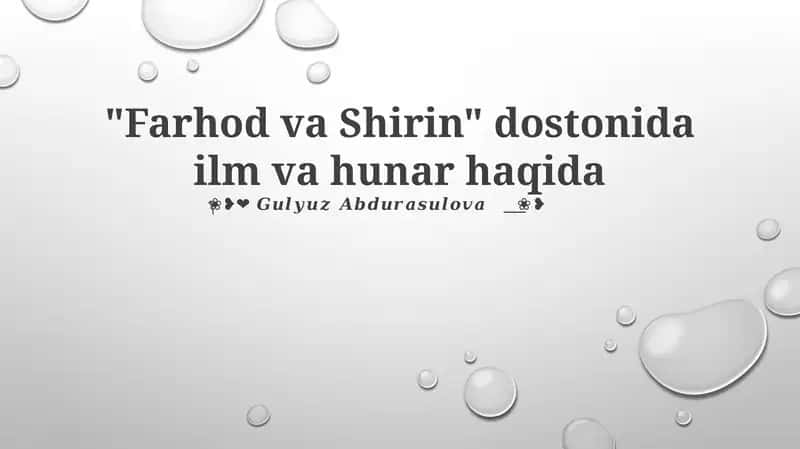Farhod va Shirin