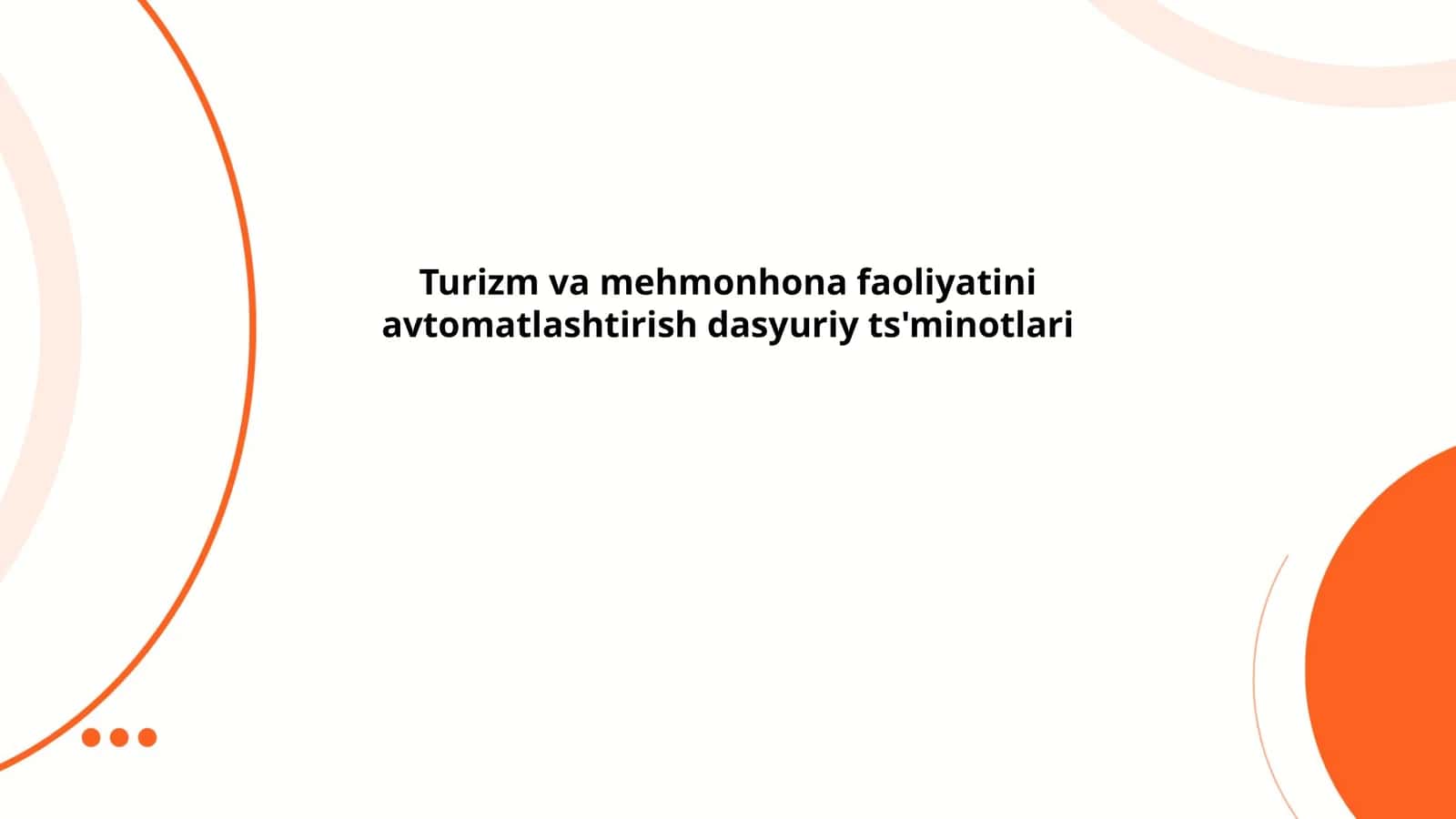 Mehmonxona boshqaruv tizimlari