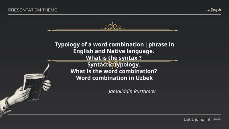 Typology of a word combination