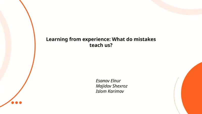 Learning from experience: What do mistakes teach us?
