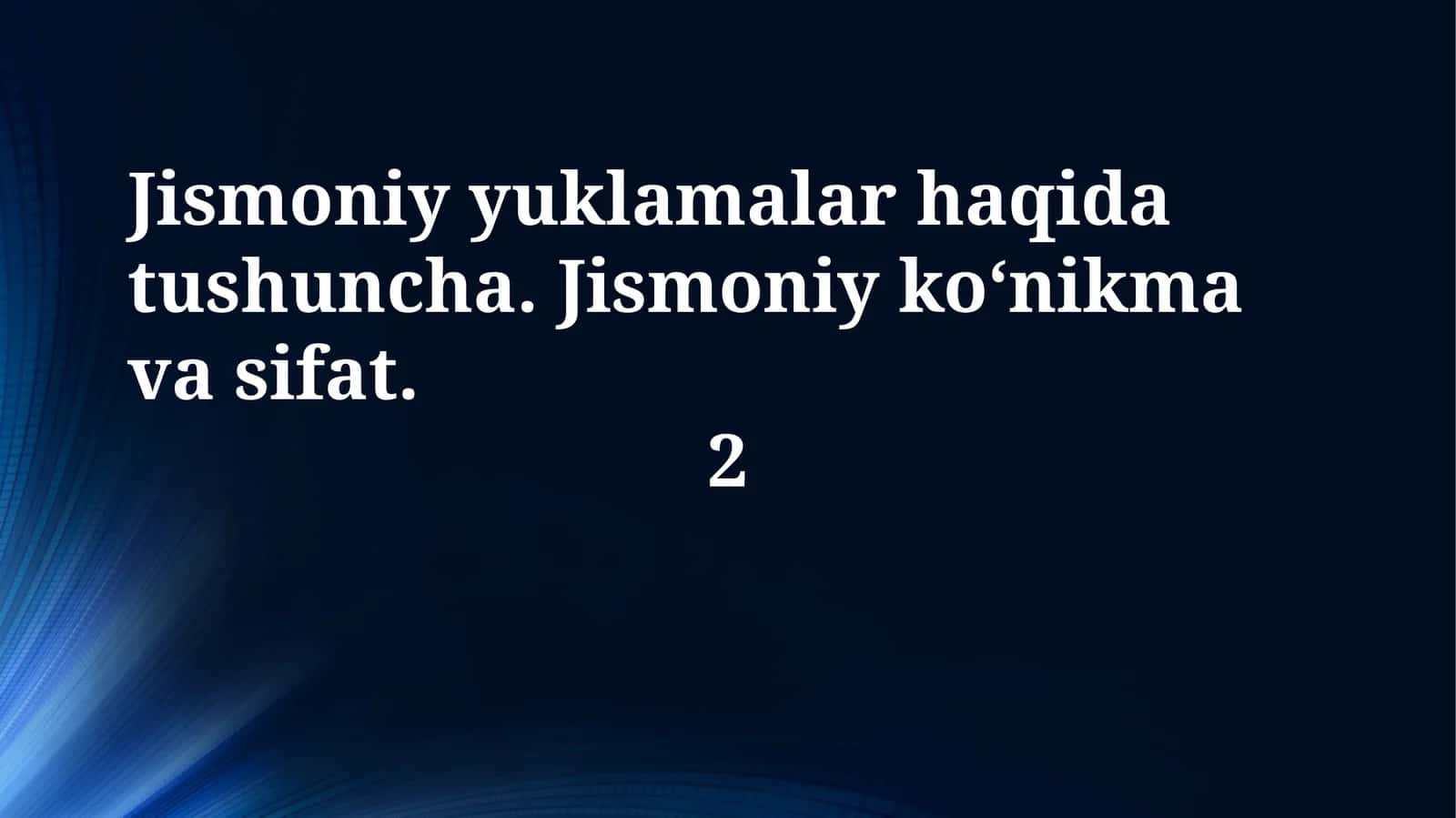 Jismoniy faollik va jismoniy mashqlar