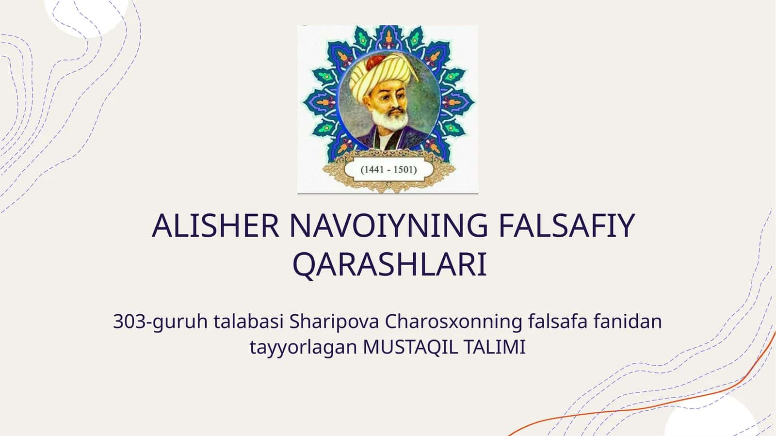 ALISHER NAVOIYNING FALSAFIY QARASHLARI