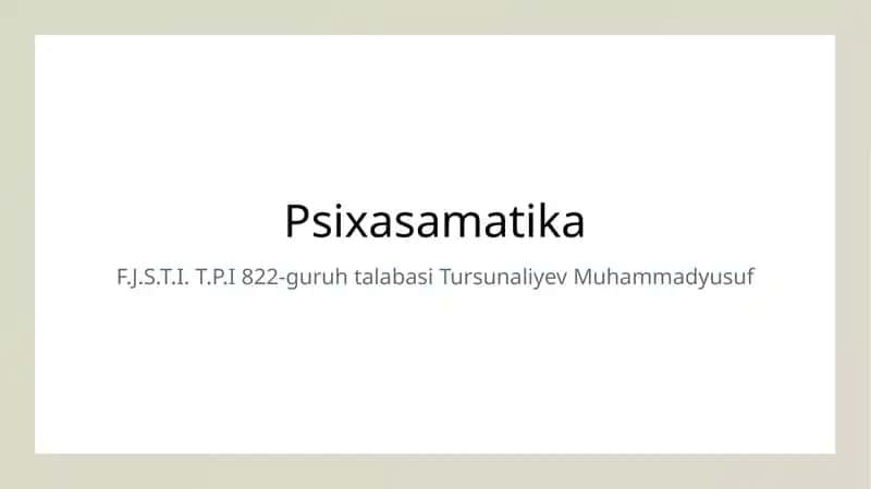 Psixosomatika