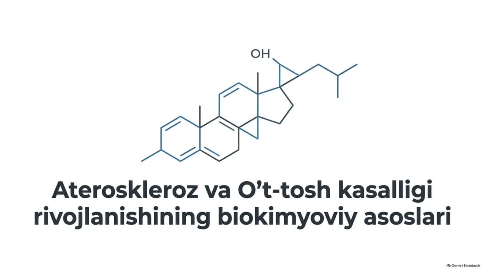 Ateroskleroz va o‘t-tosh kasalligining biokimyoviy asoslari — 15 slayd