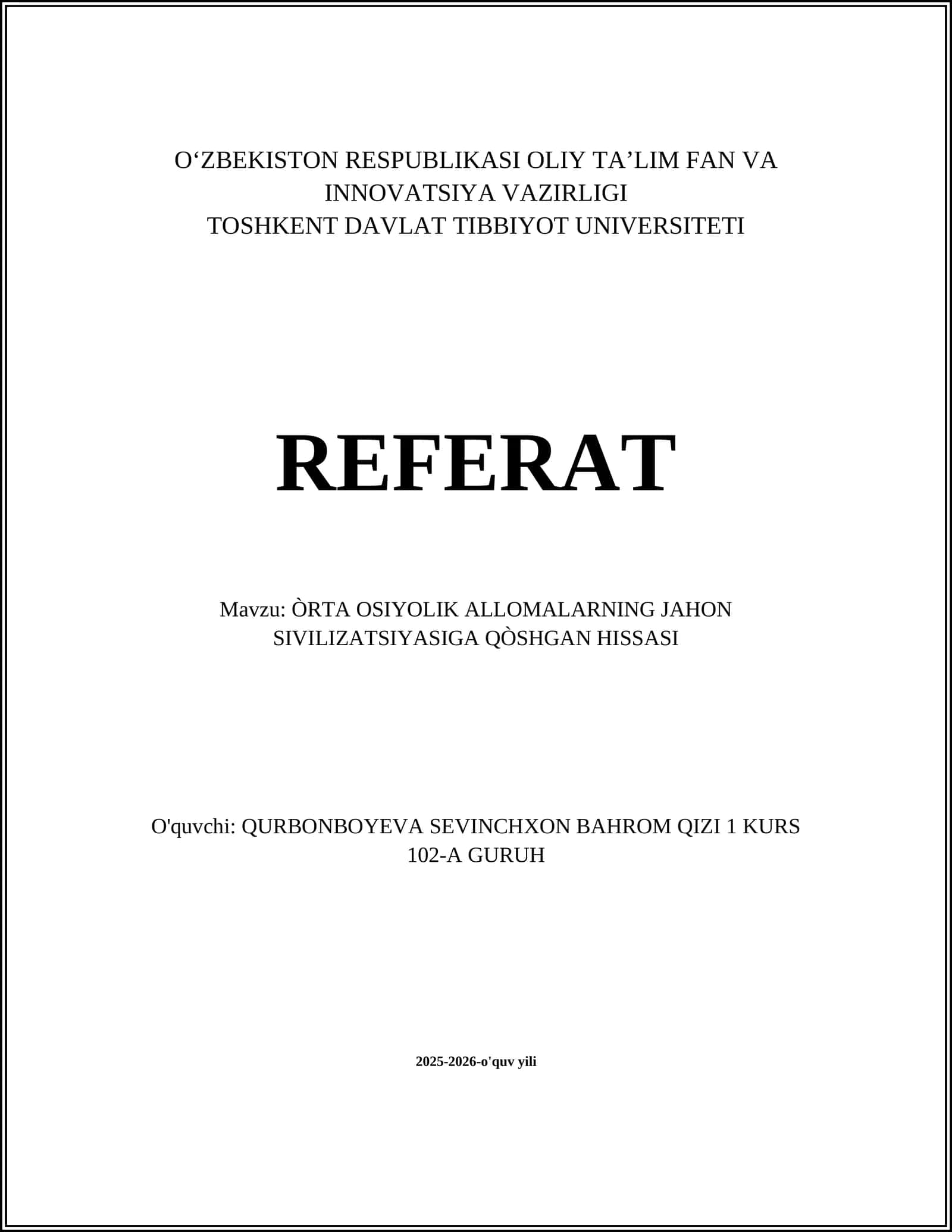 Abu Rayhon Beruniyning matematika, geografiya va tarixga qoʻshgan hissasi