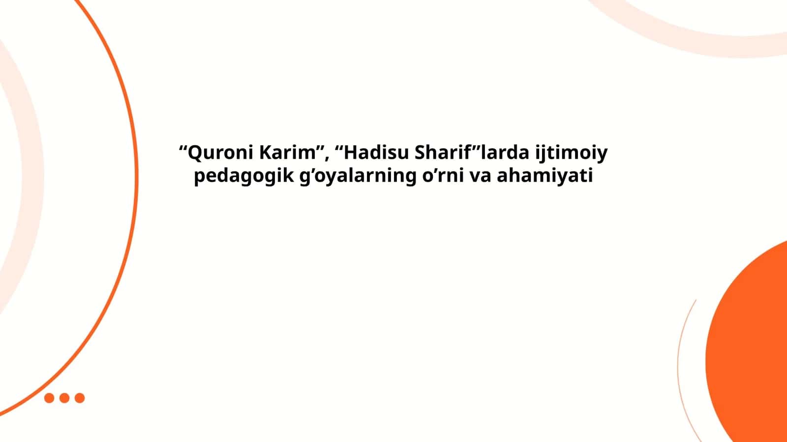 Quroni Karimda Ijtimoiy Adolat G'oyalari