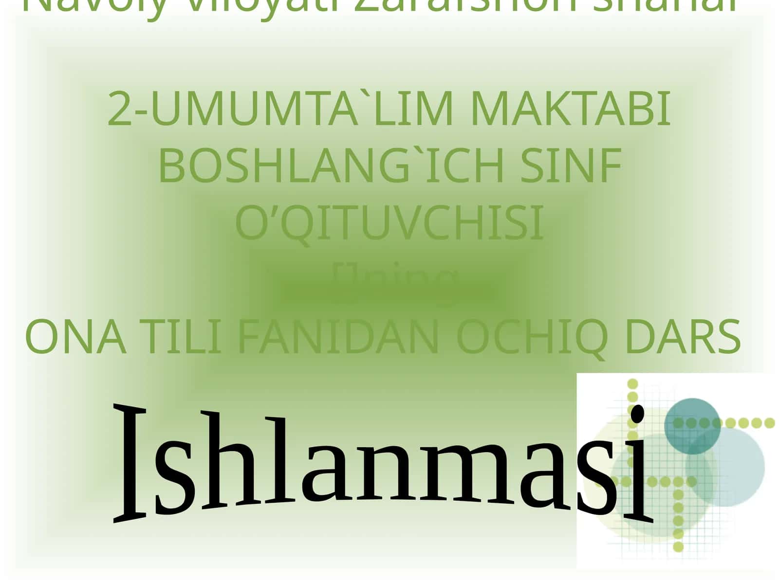 So'z turkumlari mavzusi