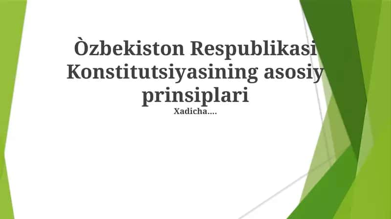 O'zbekistonning 2019-yilgi Konstitutsiyasi