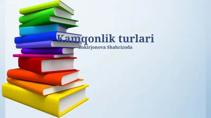 Kamqonlik turlari