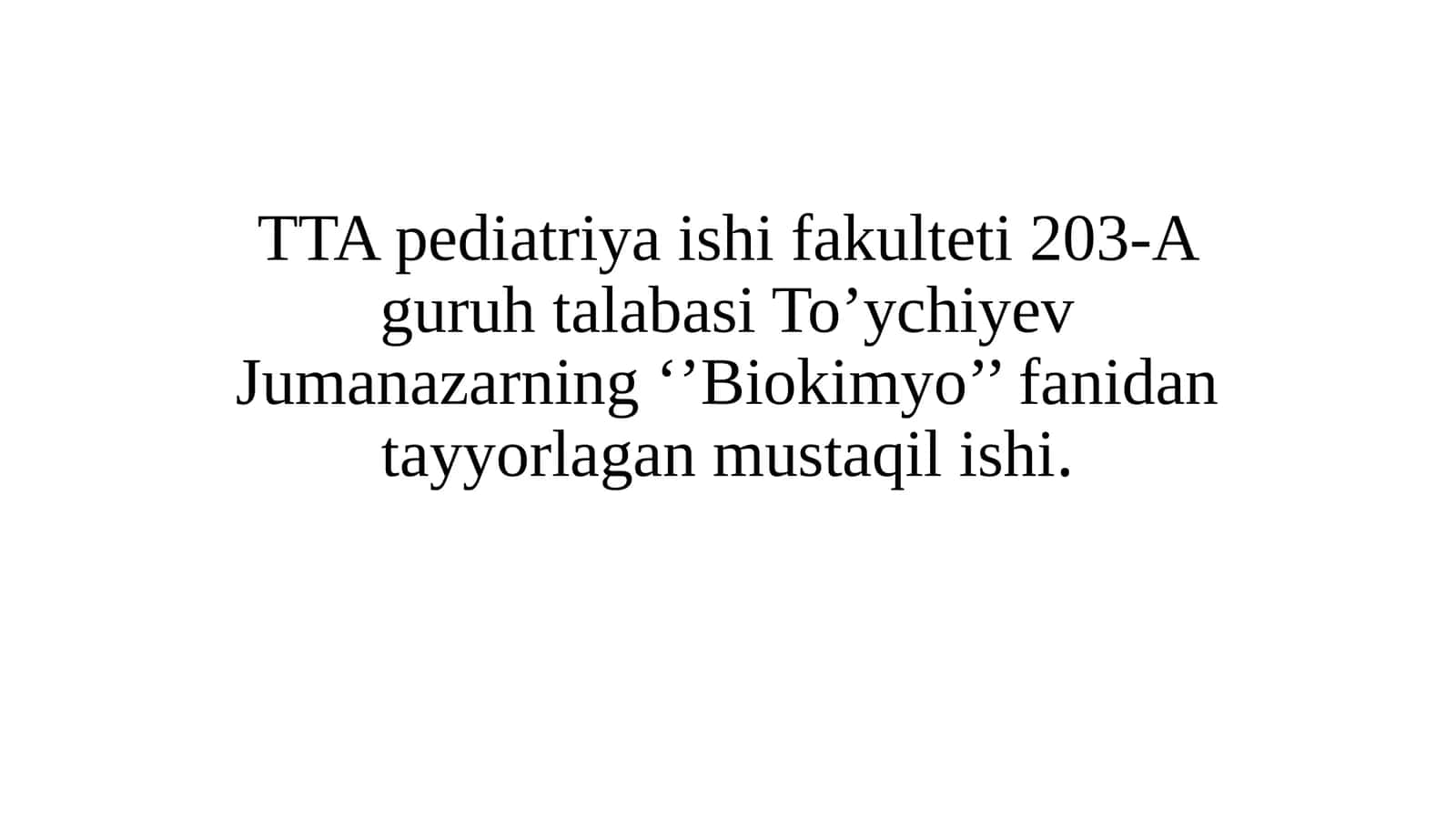 Biokimyo fanida Gen Mutatsiyalari