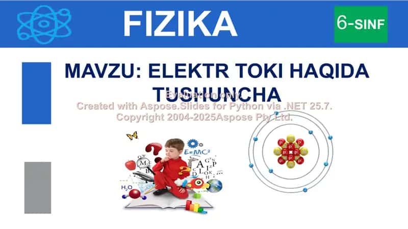 Elektr toki haqida tushuncha