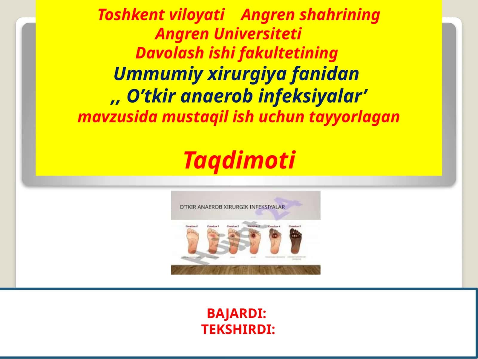 O'tkiranaerob infeksiyalar