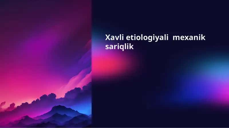 Xavli etiologiyali mexanik sariqlik