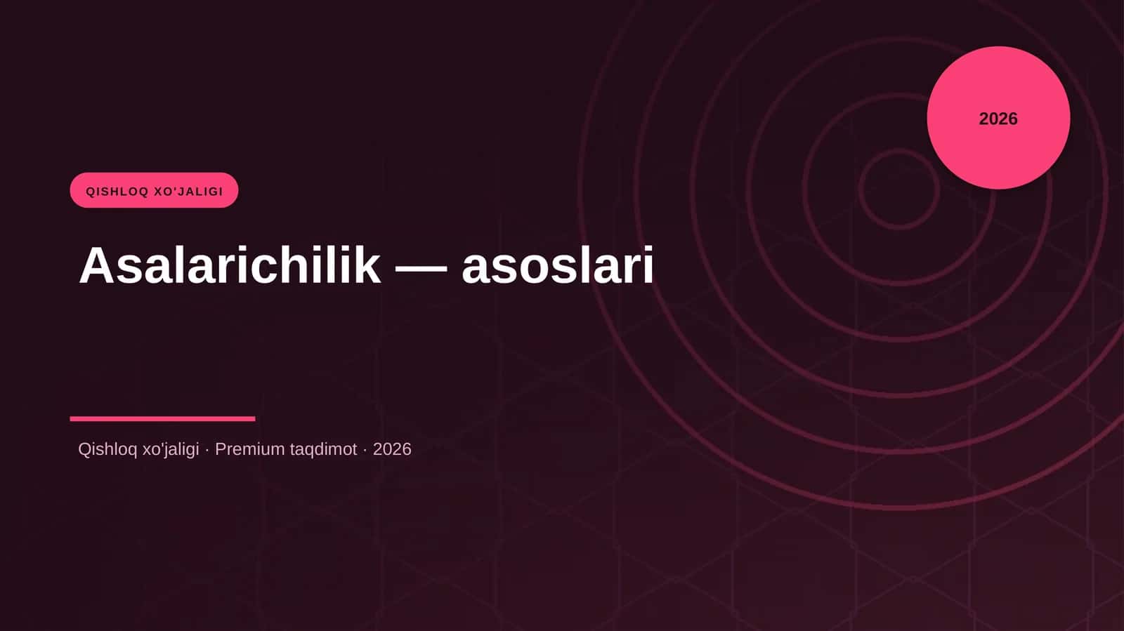 Asalarichilik — asoslari