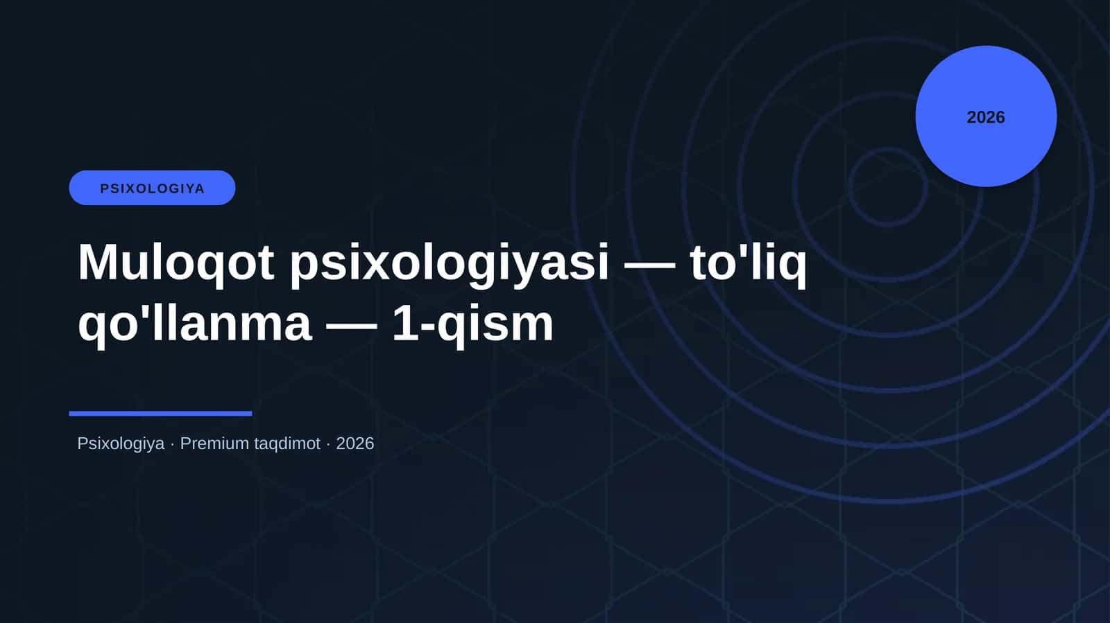 Muloqot psixologiyasi — to'liq qo'llanma — 1-qism