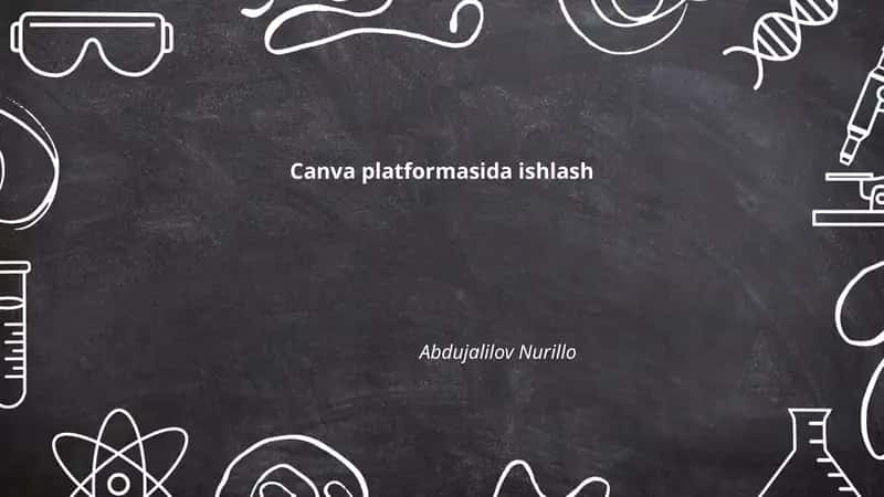 Canva platformasida ishlash