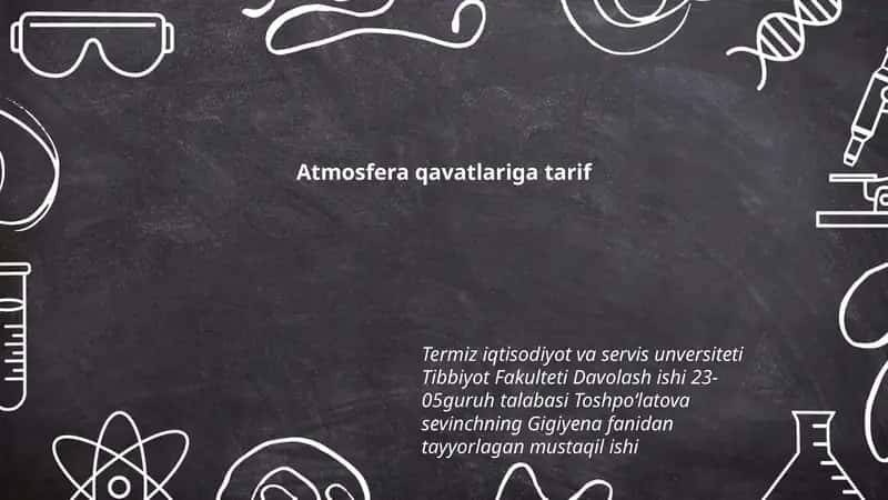 Atmosfera qavatlariga tarif