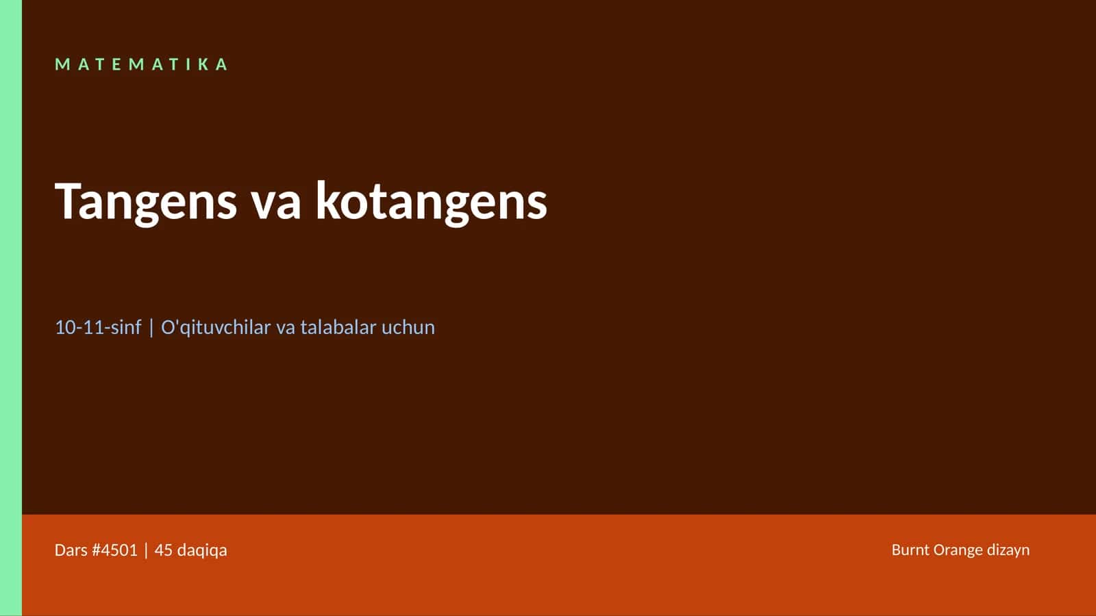 Tangens va kotangens