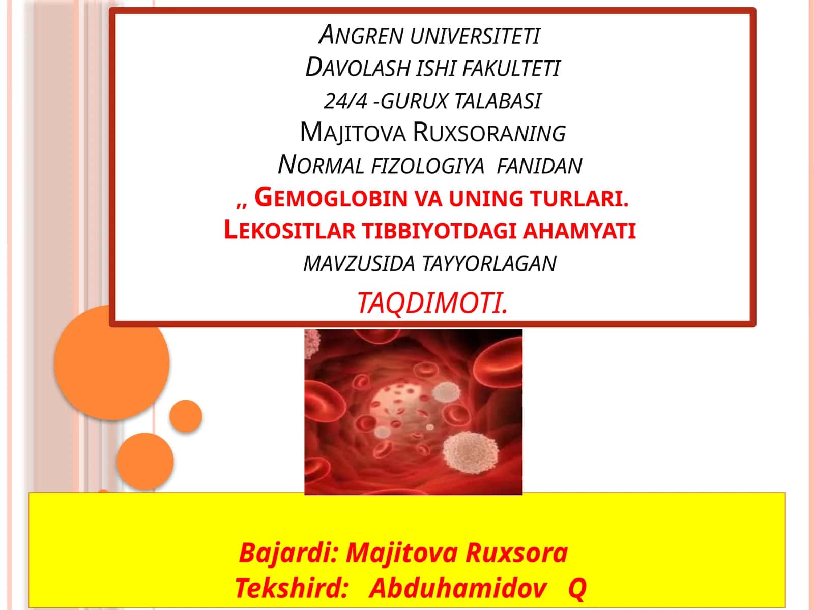 Gemoglobin va uning birikmalari