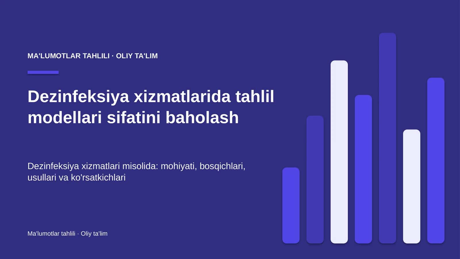Ma'lumotlar tahlili · Oliy ta'lim